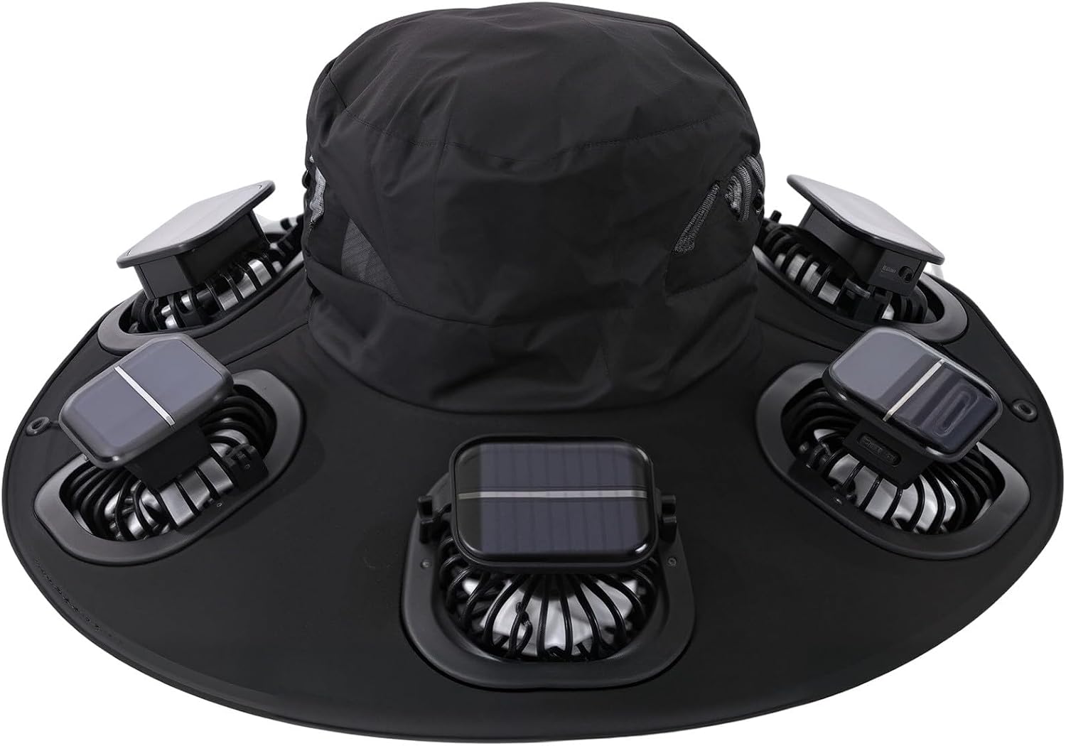 Outdoor Camping Ventilator - Casquette solaire à 6 ventilateurs, respirante,