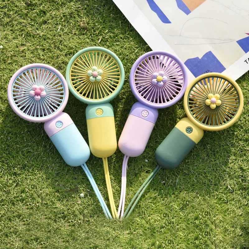 Outdoor Camping Ventilator - Mini ventilateur d'été portable, mignon, rechargeable