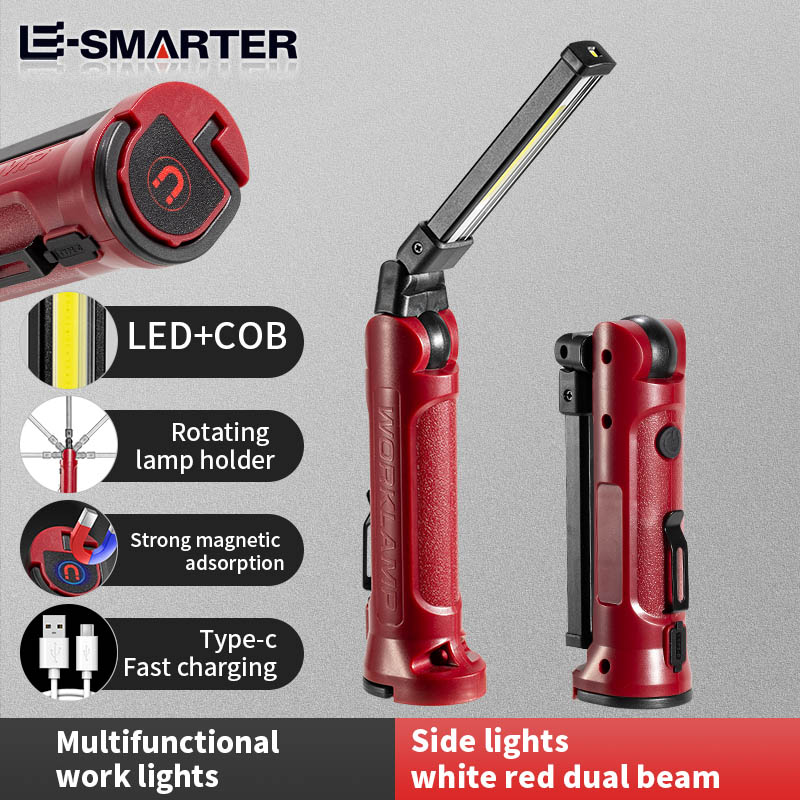 Outdoor Camping Decor - Lampe de travail LED COB, Rechargeable,