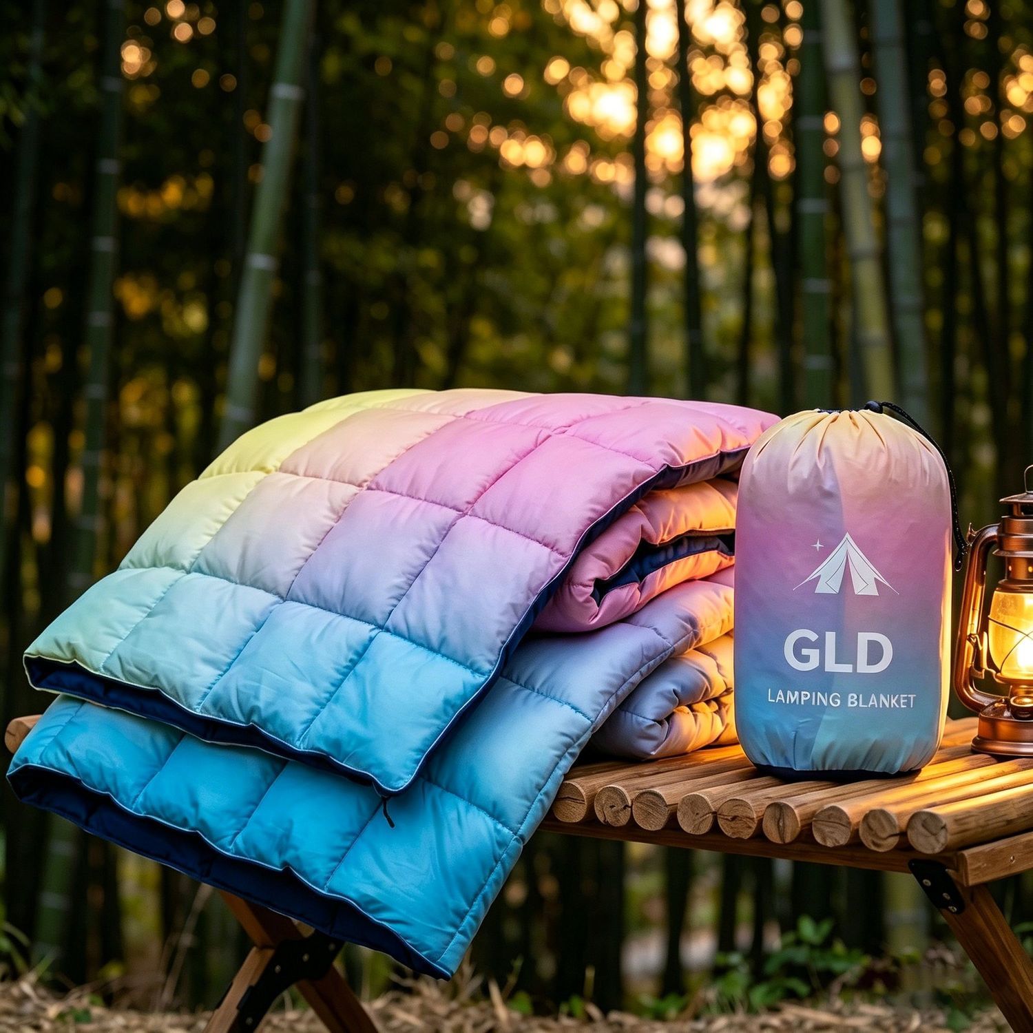 Outdoor Camping Blanket - Couverture de camping à couleurs dégradées,