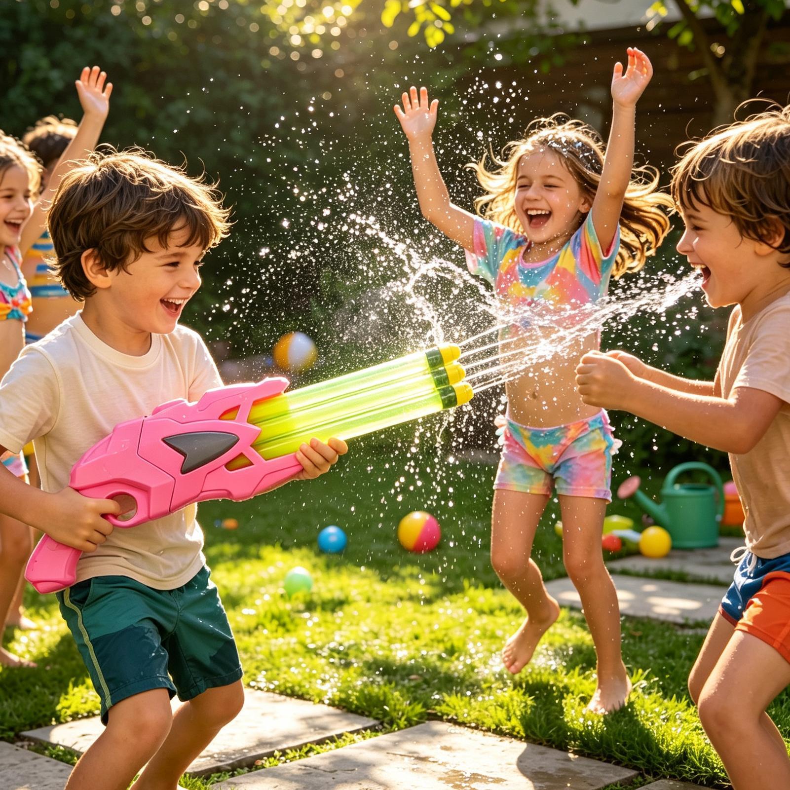 Outdoor Boys Camping Youtube - Pistolet à eau multi-tubes extensible, jouet