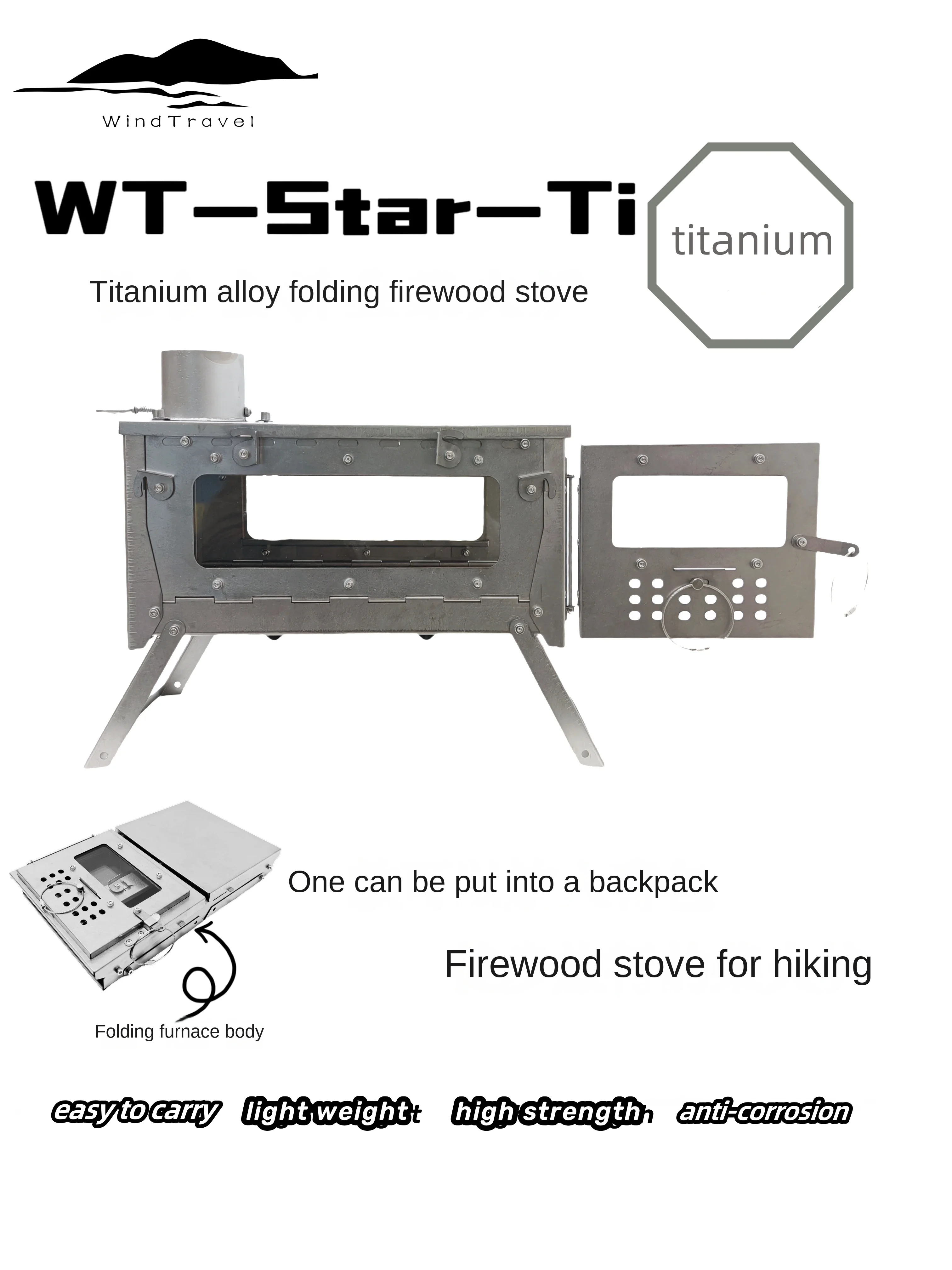 Outdoor Camping Outlet - WT Star-Poêle à bois de chauffage