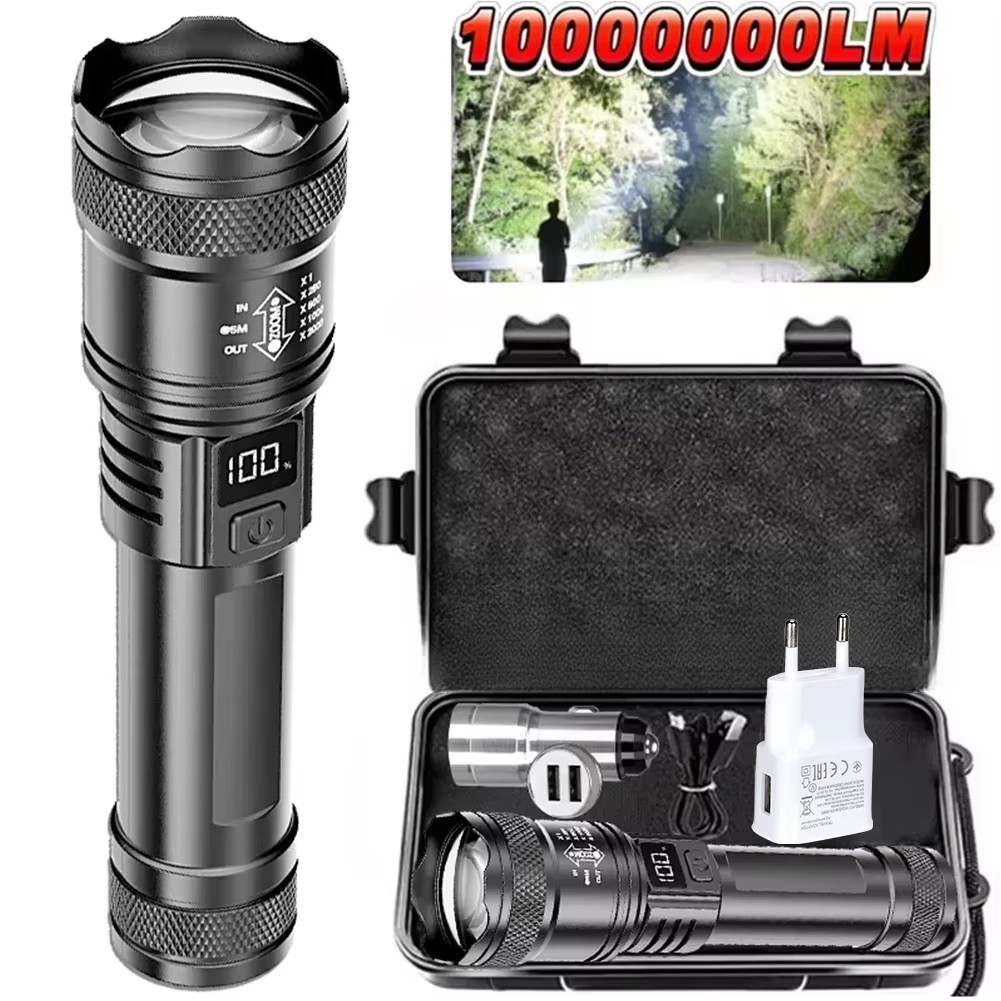 Outdoor Camping Decor - Lampe torche LED rechargeable zoomable avec