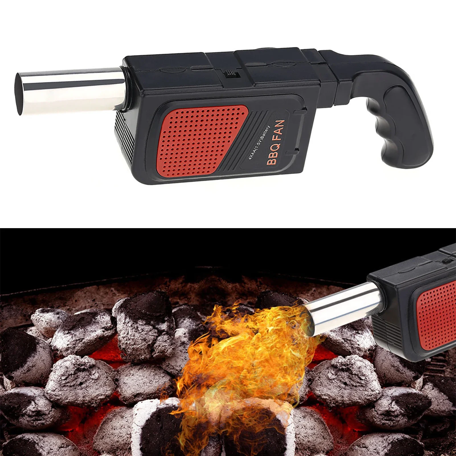Outdoor Camping Ventilator - Ventilateur électrique portable pour barbecue, souffleur