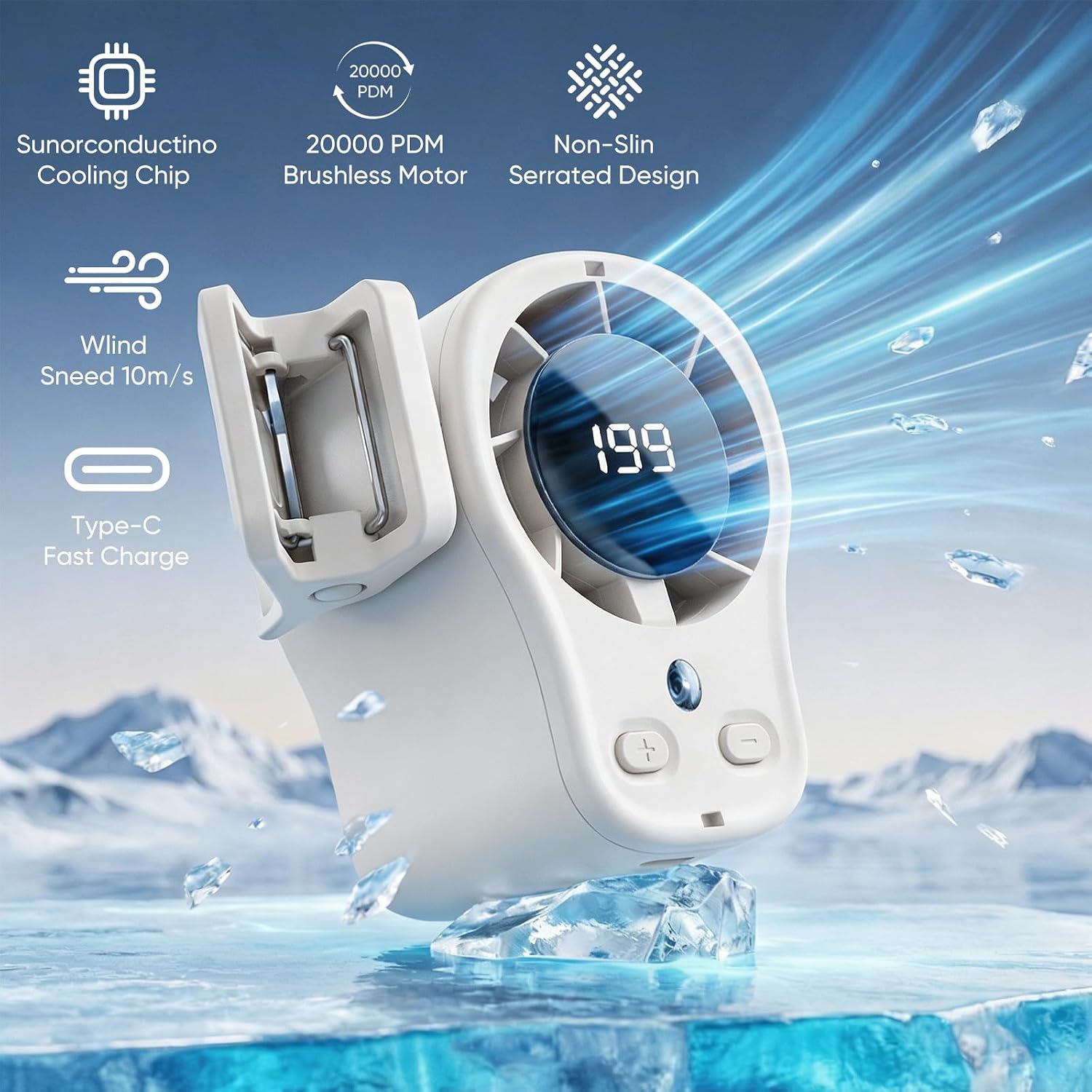 Outdoor Camping Ventilator - Ventilateur de climatisation à clipser pour