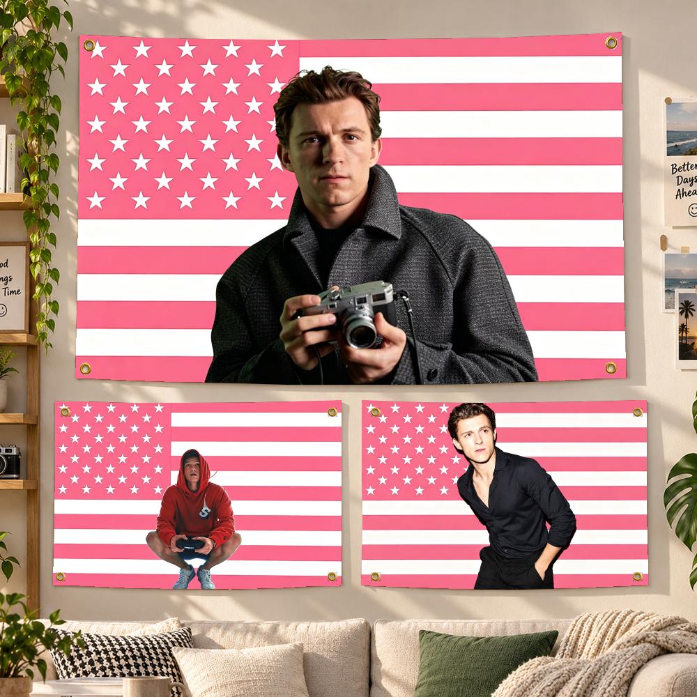 Outdoor Camping Holland - Drapeau personnalisé avec le visage de