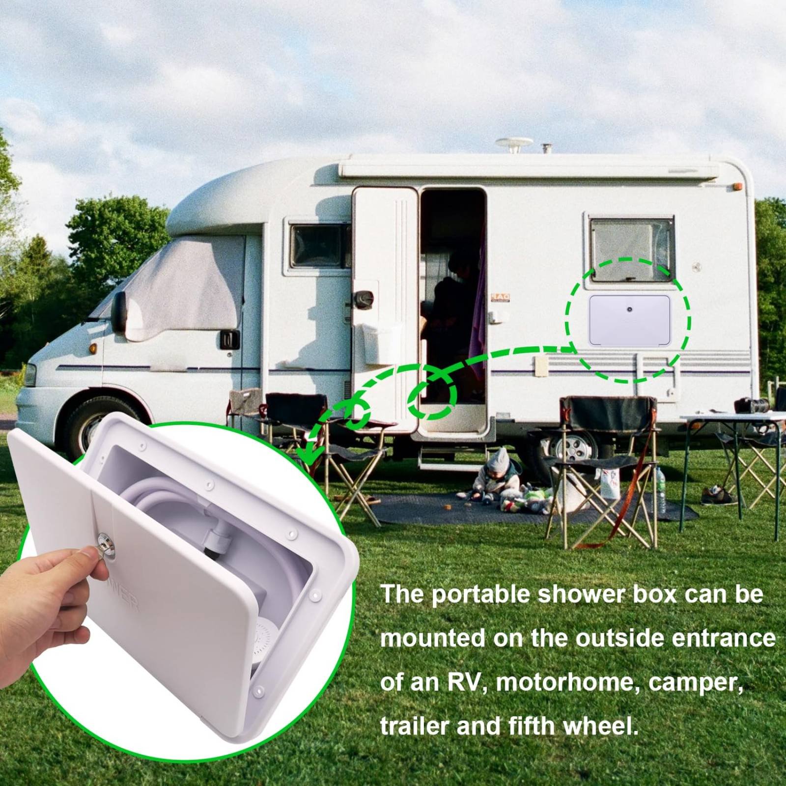 Boîte de douche extérieure com - Outdoor Camping Kit avis et prix