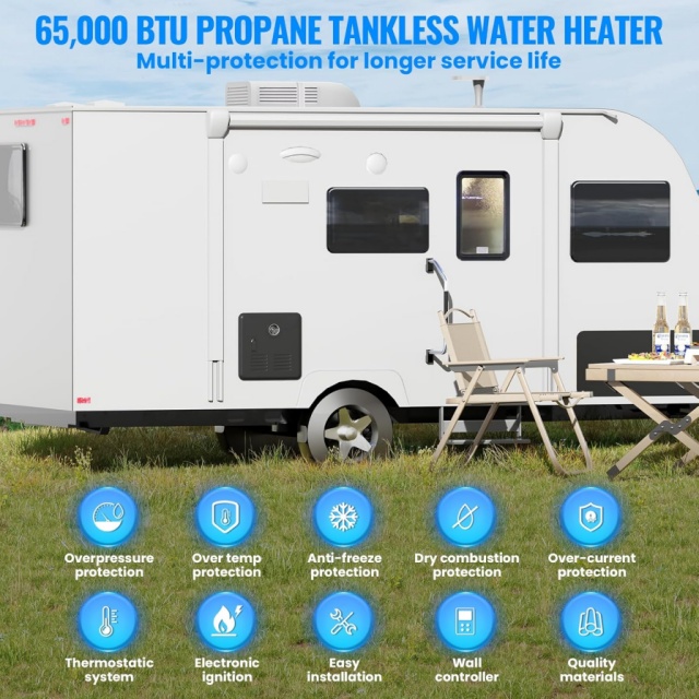 Chauffe-eau instantané au gaz  - Outdoor Camping Heater avis et prix