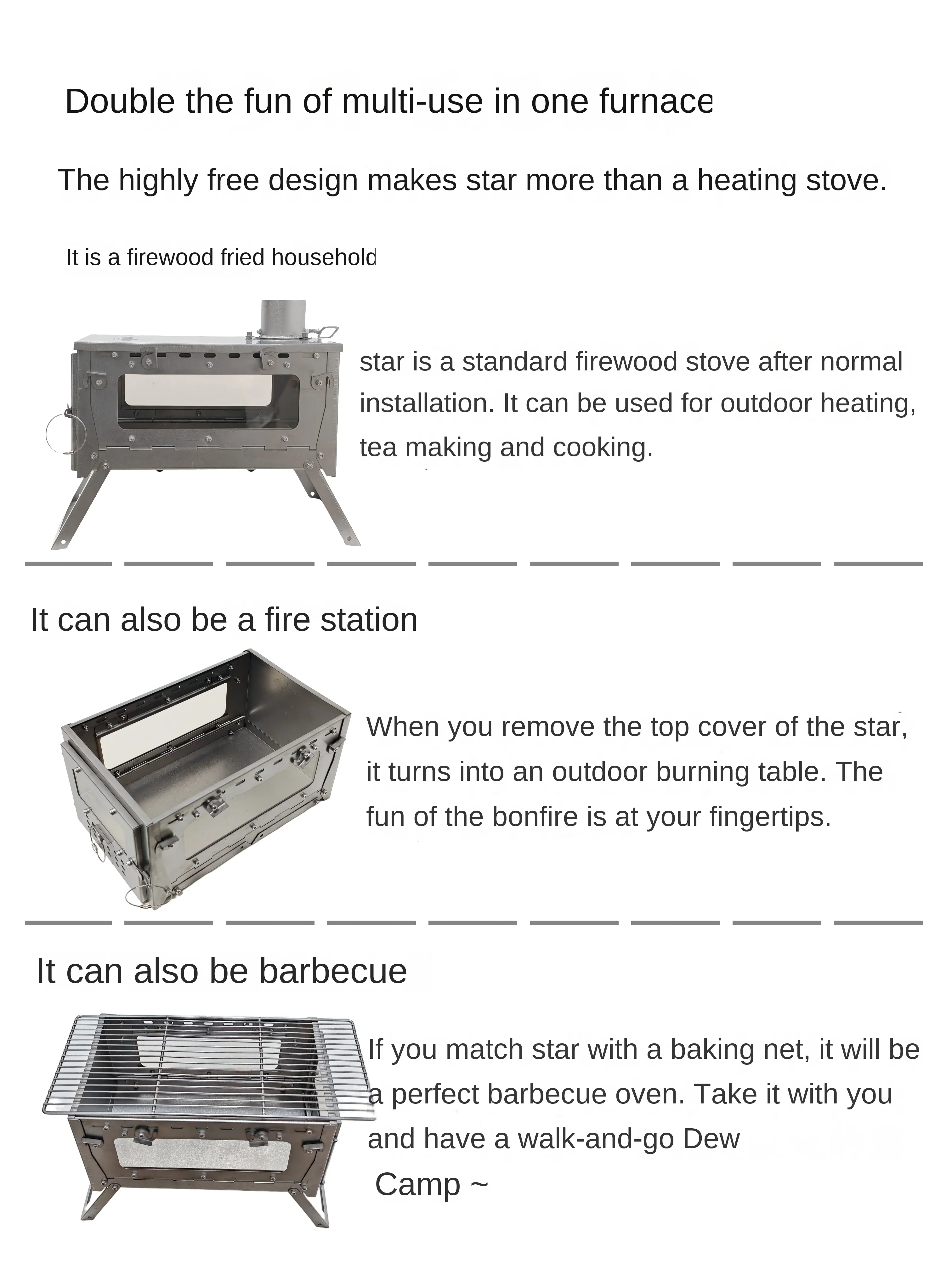 WT Star-Poêle à bois de chauff - Outdoor Camping Outlet avis et prix